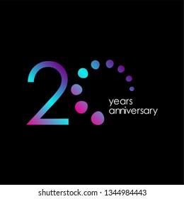 20 Year Anniversary Vector Template Design Illustration