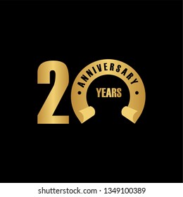 20 Year Anniversary Vector Template Design Illustration