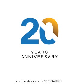 20 Year Anniversary Vector Template Design Illustration. 