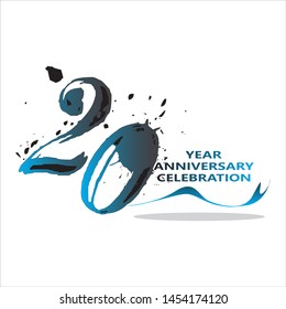 20 Year Anniversary Vector Template Design Illustration