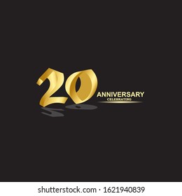 20 Year Anniversary Vector Template Design Illustration