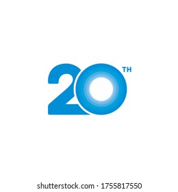 20 Year Anniversary Vector Template Design Illustration