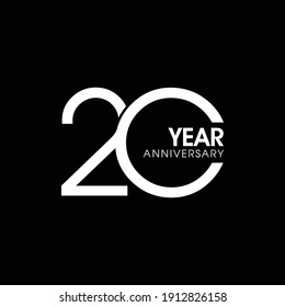 20 Year Anniversary Vector Template Design Illustration, Template Icons, Year Icons Vector