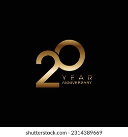 20 Year Anniversary Vector Template Design Illustration, Template Icons, Year Icons Vector