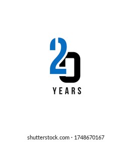 Twenty Five Anniversary Minimalistic Logo Twenty Stock Vector (Royalty ...