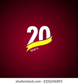 20 Years anniversary celebration 3d vector template design ilustration