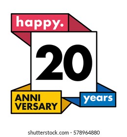 20 Years Anniversary Celebration Design.