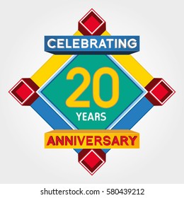 20 Years Anniversary Celebration Design.