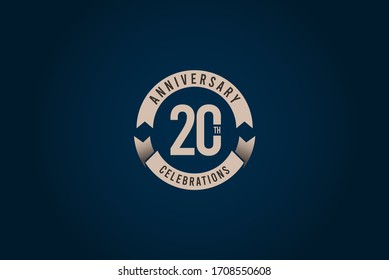 20 Years Anniversary Celebration Logo Vector Template Design Illustration