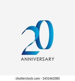 20 Years Anniversary Celebration Vector Template Design Illustration