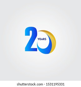 20 Years Anniversary Celebration Vector Template Design Illustration