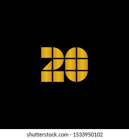 20 Years Anniversary Celebration Vector Template Design Illustration