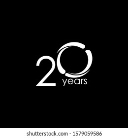 20 Years Anniversary Celebration Vector Template Design Illustration