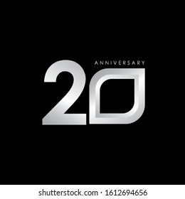 20 Years Anniversary Celebration Vector Template Design Illustration