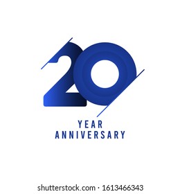 20 Years Anniversary Celebration Vector Template Design Illustration