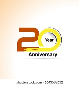 20 Years Anniversary Celebration Vector Template Design Illustration
