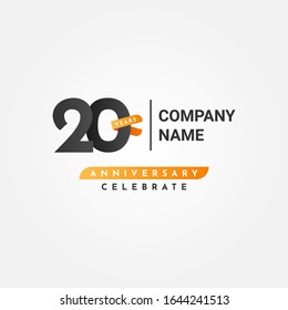 20 Years Anniversary Celebration Vector Illustration Template Design