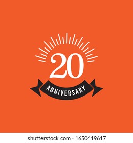 20 Years Anniversary Celebration Vector Template Design Illustration