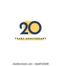 20 Years Anniversary Celebration Vector Illustration Template Design