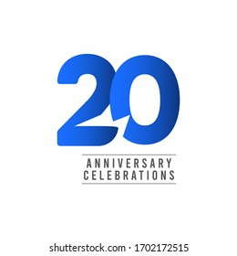 20 Years Anniversary Celebration Vector Template Design Illustration