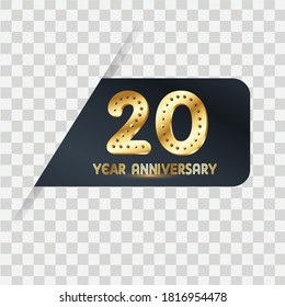 20 Years Anniversary Celebration Vector Template Design Illustration