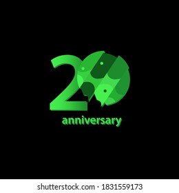 20 Years Anniversary Celebration Vector Template Design Illustration