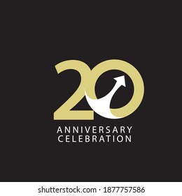 20 Years Anniversary Celebration Vector Template Design Illustration