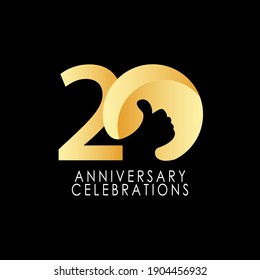 20 Years Anniversary Celebration Vector Template Design Illustration