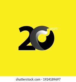 20 Years Anniversary Celebration Vector Template Design Illustration