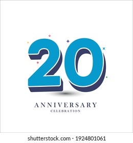 20 Years Anniversary Celebration Vector Template Design Illustration
