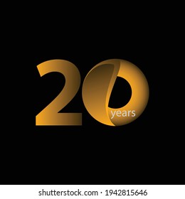 20 Years Anniversary Celebration Vector Template Design Illustration