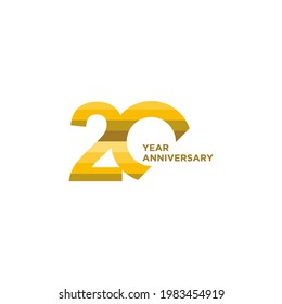 20 Years Anniversary Celebration Vector Template Design Illustration
