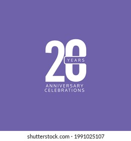20 Years Anniversary Celebration Vector Template Design Illustration