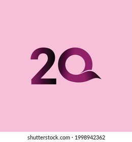 20 Years Anniversary Celebration Vector Template Design Illustration