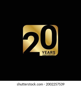 20 Years Anniversary Celebration Vector Template Design Illustration
