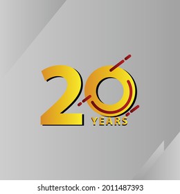 20 Years Anniversary Celebration Vector Template Design Illustration