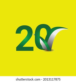 20 Years Anniversary Celebration Vector Template Design Illustration