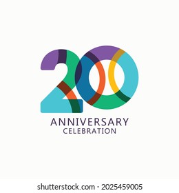 20 Years Anniversary Celebration Vector Template Design Illustration