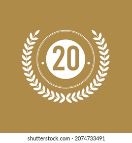 20 Years Anniversary Celebration Vector Template Design Illustration
