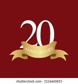 20 Years Anniversary Celebration Vector Template Design Illustration