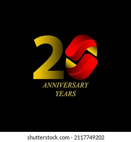 20 Years Anniversary Celebration Vector Template Design Illustration