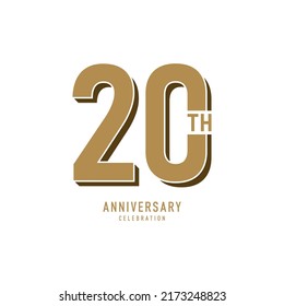 20 Years Anniversary Celebration, Vector Design Illustration Template