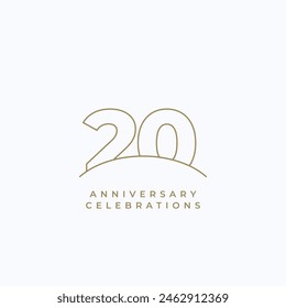 20 Years Anniversary Celebration Vector Template Design Illustration