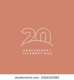 20 Years Anniversary Celebration Vector Template Design Illustration