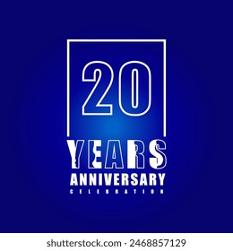 20 years anniversary celebration vector template design illustration