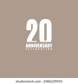 20 years anniversary celebration vector template design illustration 