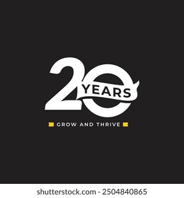 20 Years Anniversary Celebration Vector Template Design Illustration