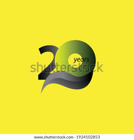 20 Years Anniversary Celebration Vector Template Design Illustration