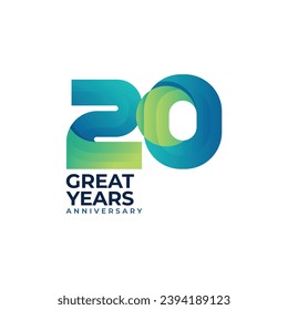 20 years anniversary celebrations logo concept