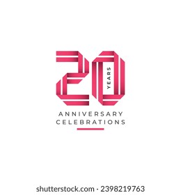 concepto del logo de las celebraciones de 20 años